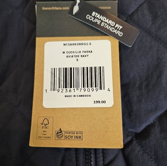 The North Face Cuchillo Parka Navy Aviator Jacket Size Small NWT - Picture 8 of 9